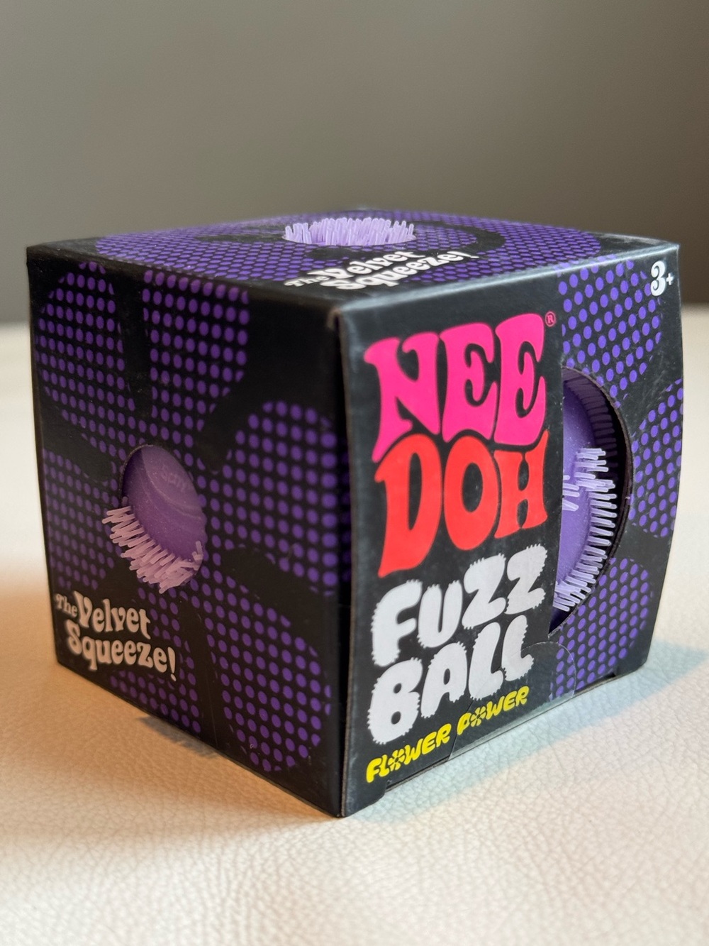 SHIPS TODAY! NeeDoh Fuzz Ball Purple Squishy Squeeze Fidget TikTok Viral Toy NEW